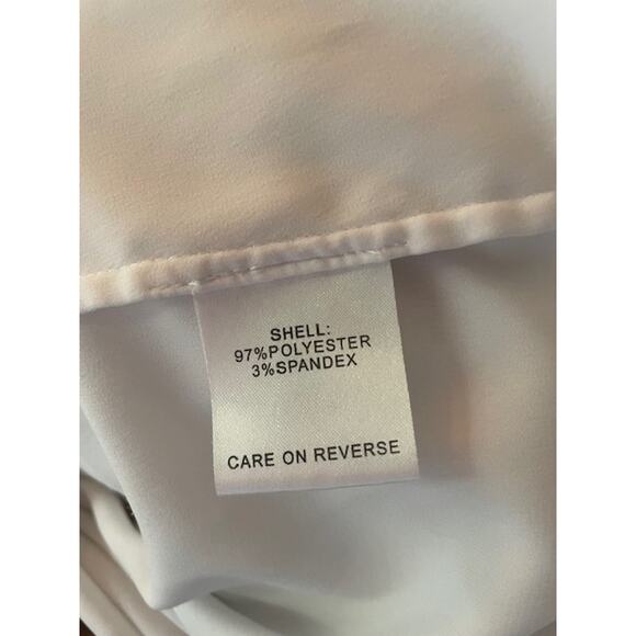 Calvin Klein Women's Size XL Long Sleeve V-Neck Blouse‎ White - Picture 5 of 5